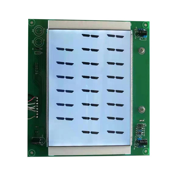 Custom Monochrome 7 segment 20 digits 886  TN HTN  Type positive  Lcd LCM  Display with controller board  For fuel dispenser