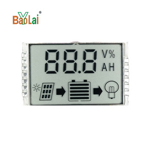 Baolaiya custom  7 segment  tn htn  digital lcd display for solar inverter with white backlight