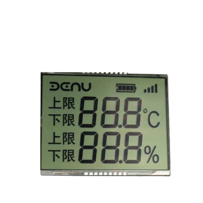 Factory Custom Manufacture TN 6 digit 7 segment TEM meter screens for LCD Display