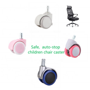 Anti-skid brake universal wheel children's chair caster desk chair double row wheel