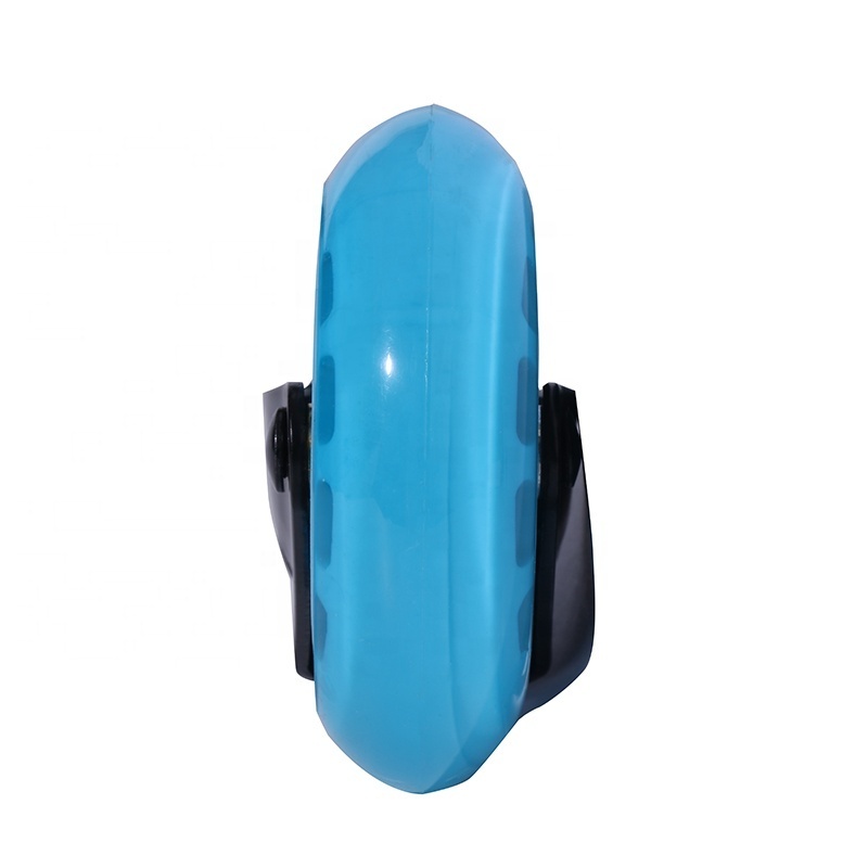 Blue Transparent Roller blade Polyurethane 3Inch caster wheels For All Floors Replacement castor