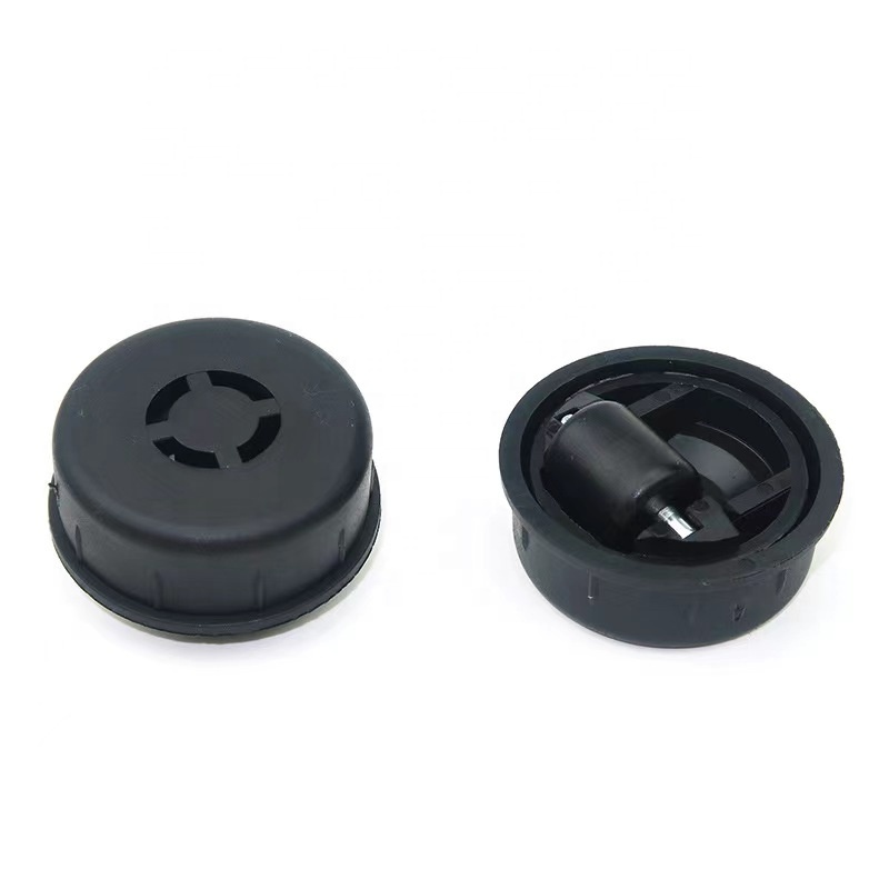 2023 Guangdong Factory Black plastic body round cover 48mm diameter Caster 17mm diameter Inserted Hidden Furniture Caster Wheels