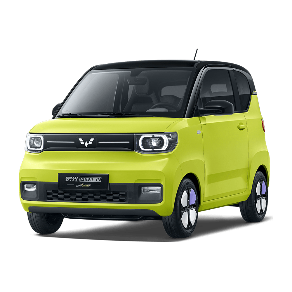 Wuling Macaroon Small Ev Auto New Energy Vehicle 4 Wheel China Cute Electric Mini Car 2 Door Ev 4 Seater