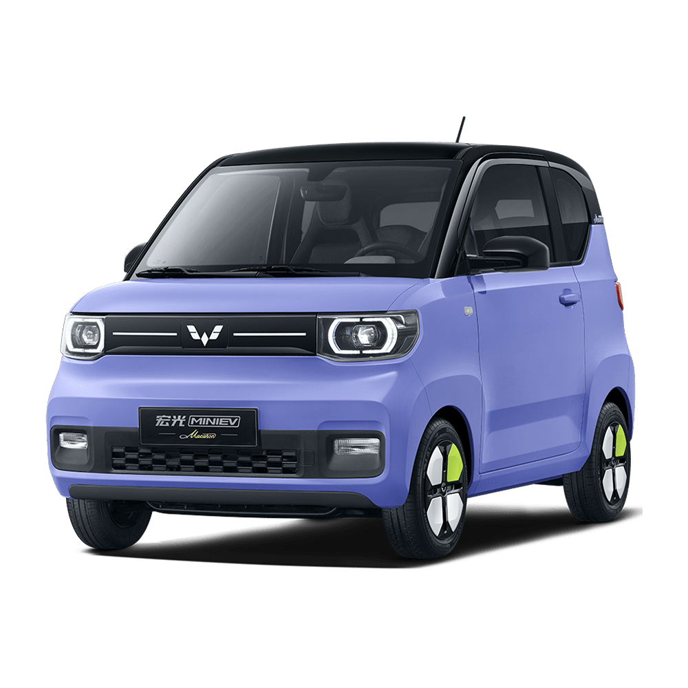 Wuling Macaroon Small Ev Auto New Energy Vehicle 4 Wheel China Cute Electric Mini Car 2 Door Ev 4 Seater