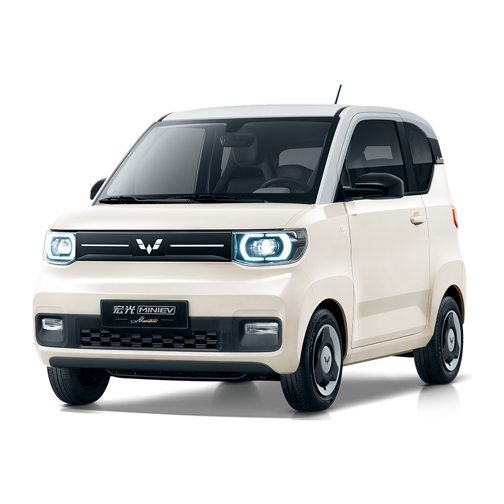 Wuling Macaroon Small Ev Auto New Energy Vehicle 4 Wheel China Cute Electric Mini Car 2 Door Ev 4 Seater