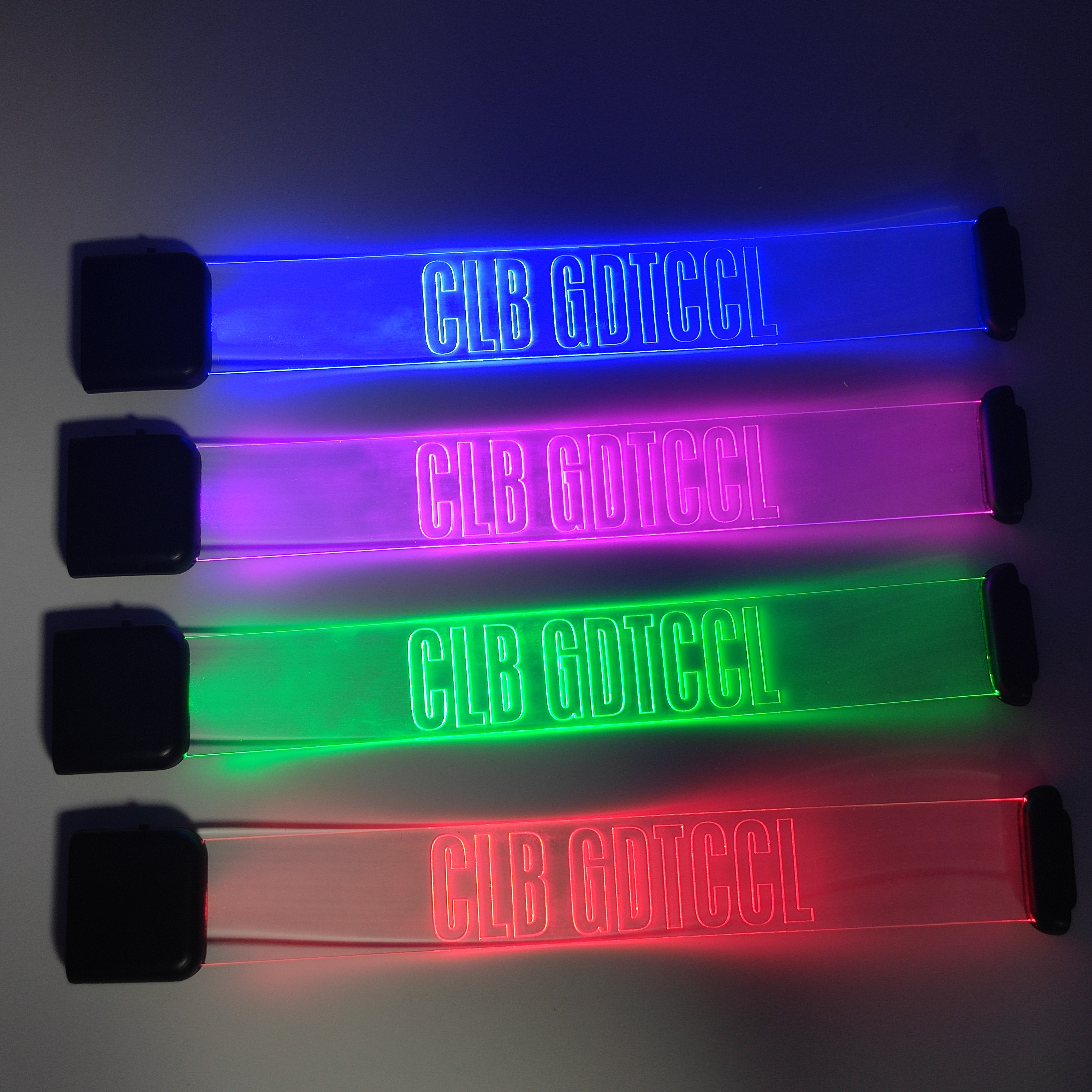 Flashing Light Up Bracelets Cosmic Neon Multicolor LED Wrist Band Custom Logo Magnetic Clasp Led Bracelet For Event Party