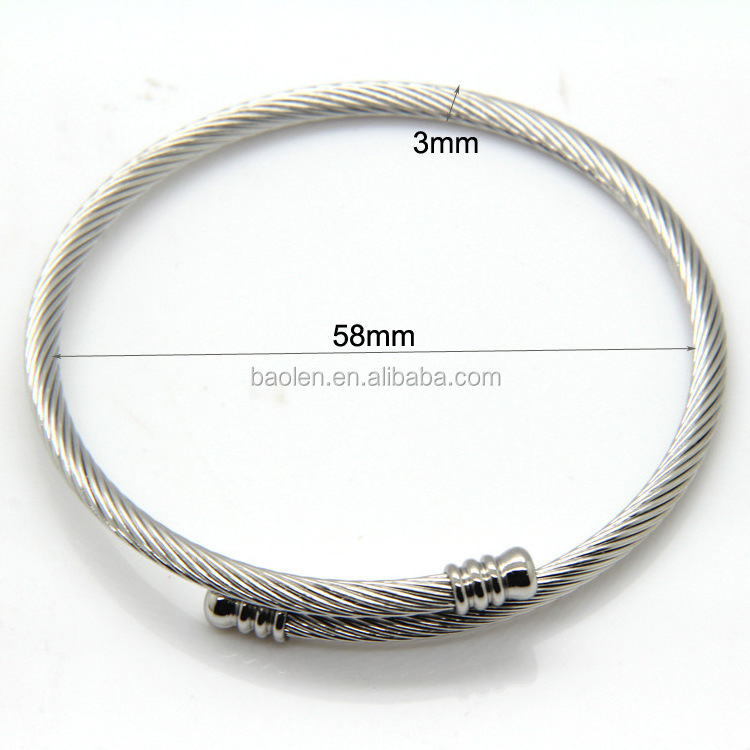 Simple Elegance Fashion Jewelry 5-color Stainless Steel Bangle Bracelet For Women Ladies Jewellery Bangle