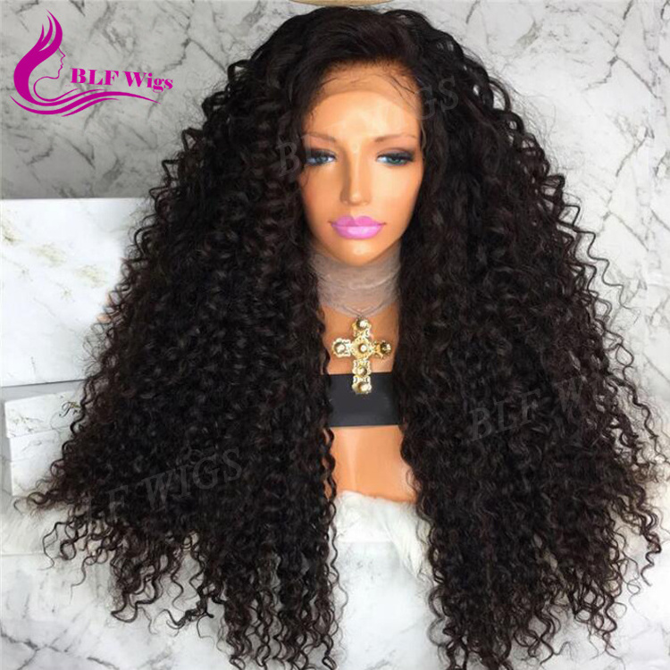 Mongolian Hair Kinky Curly Lace Wig 250 Density Human Hair Front Lace Wig