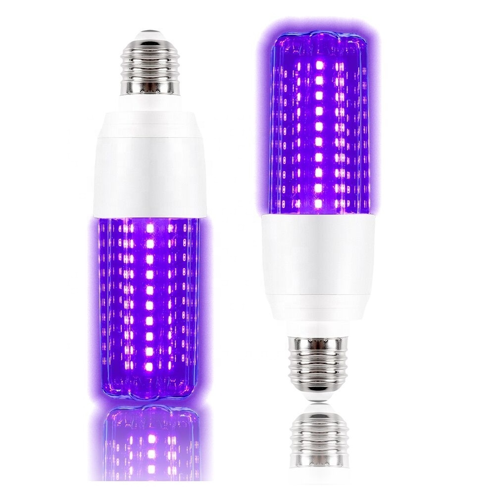 Top selling E27 E26 B22  ac100-240v body paint light 395-400nm purple 15W UV led black light bulb