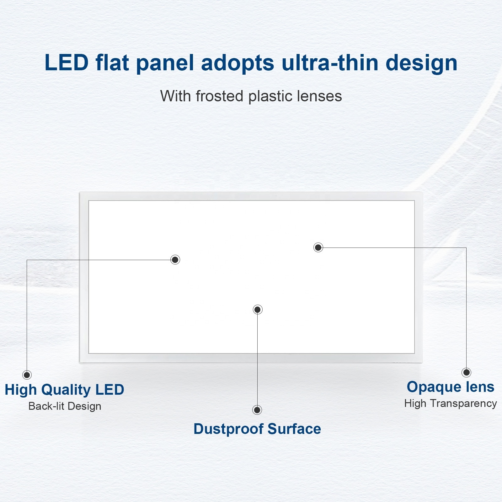 Factory high quality 2x4 50W 60W 600x1200mm commercial 0-10v dimmable smart led panel light