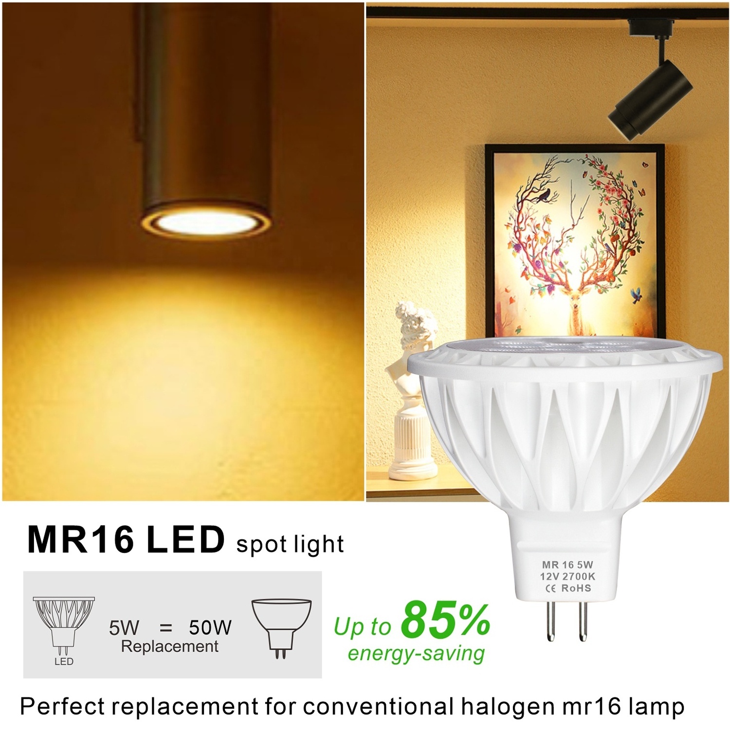 Wholesale low price Energy Saving Anti Glare Dimmable Recessed 3W 5W 7W  MR16 Led Bulb Spot  Light