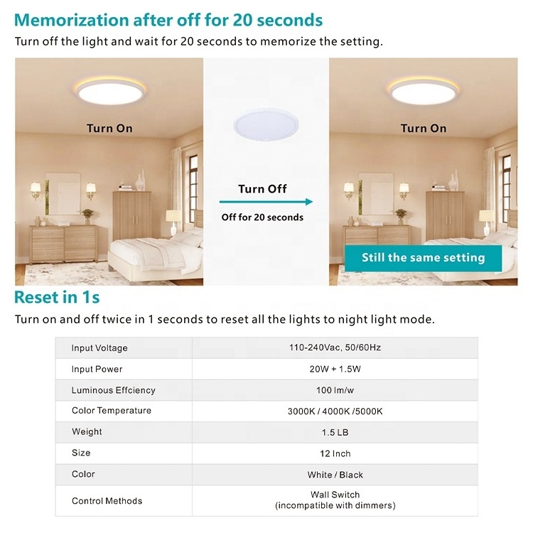 OEM ODM no flickering 110lm/w 18W 20W 24W store office living room led light ceiling down light