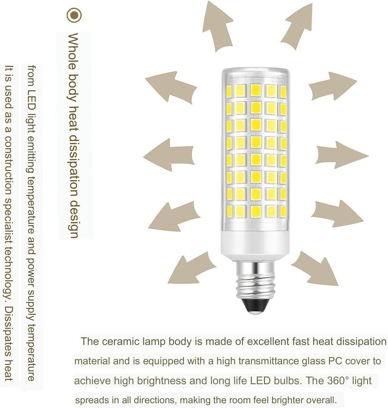 Dimmable 5w 110V-130V BA15D GY6.35 Ceramic Body LED Corn Lamp 2700K 3500K Warm White E11 G4 G8 G9 LED Bulb