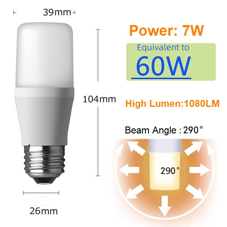 High Quality Factory Price T Shape Light Bulb E27 E26 Lamp Bombilla Led 3W 5W 6W 7W Bulb Led Foco 50 Watt Led T Bulb