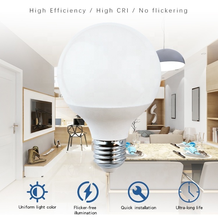 BaoMing 8W 11W 15W Daylight 5000K LED Vanity Globe G80 G95 G120 LED Light Bulb for Bathroom Makeup Mirror