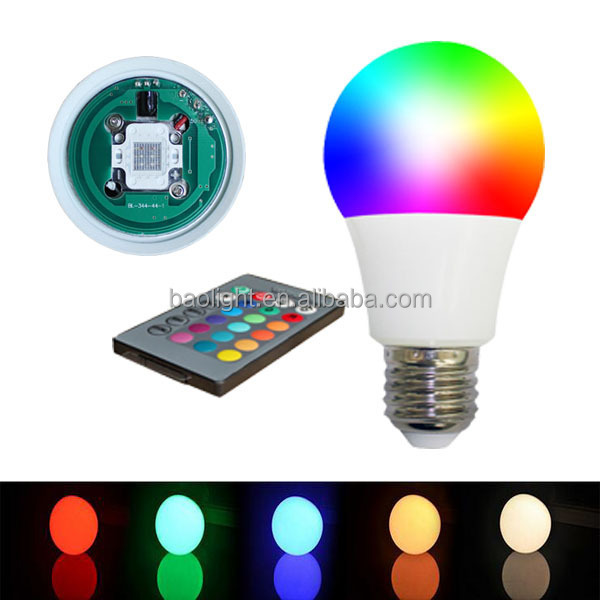 New Product Color Changing Lamp Led Bulb 7watt E27 Lamp Led Bulb With Rgb Remote Controller