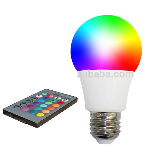 New Product Color Changing Lamp Led Bulb 7watt E27 Lamp Led Bulb With Rgb Remote Controller