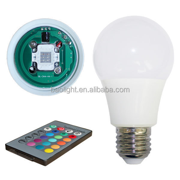 New Product Color Changing Lamp Led Bulb 7watt E27 Lamp Led Bulb With Rgb Remote Controller