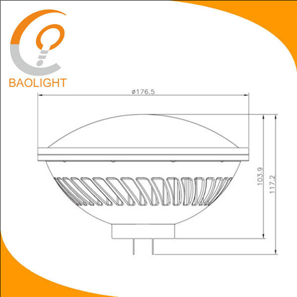 DC110v 300 watt equivalent par56 locomotive headlight bulb replacement 30w led par56 lamp fixtures track rail lights