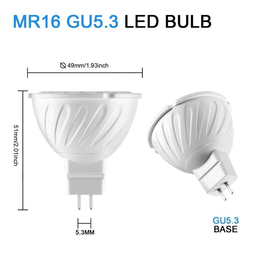 12V mr16 gu5.3 LED  bulb 3 watt 5 watt 38 degree spotlight COB