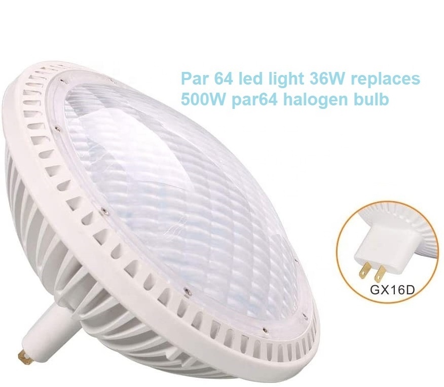 Fast delivery high lumen 3900lm super bright replacement 500W halogen bulb led par 64 indoor church light