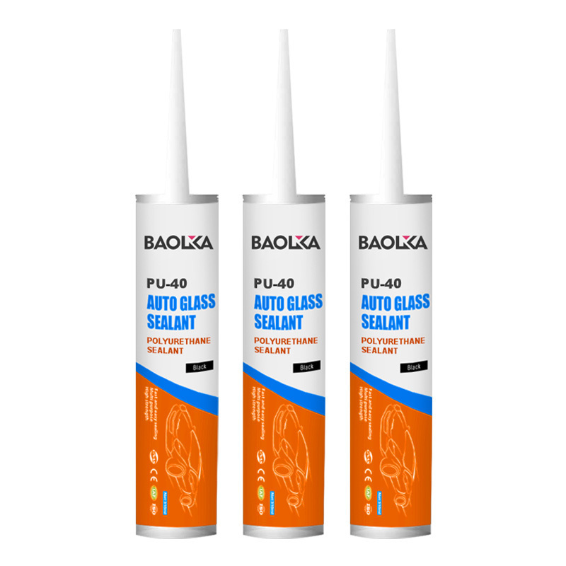 310ML aluminium tube Black PU auto glass Sealant Adhesives Waterproof PU Sealant for auto windshield