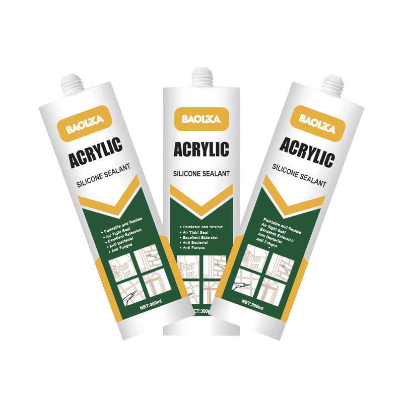 BAOLIJIA Quick Dry Exterior Silicone Caulk High Solids Acrylic Sealant Matte Finish Sealer For Acrylic Paint