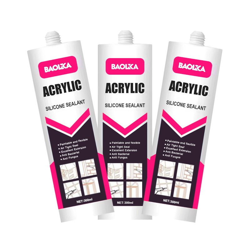 white siliconized caulking general purpose adhesive water-based acrylic silicone sealant for caulking