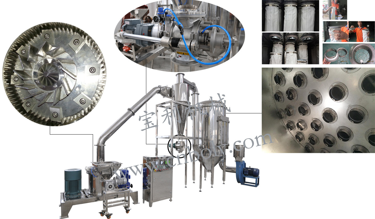 Automatic Fine Powder Grinding machine gelatine powder grinding machine