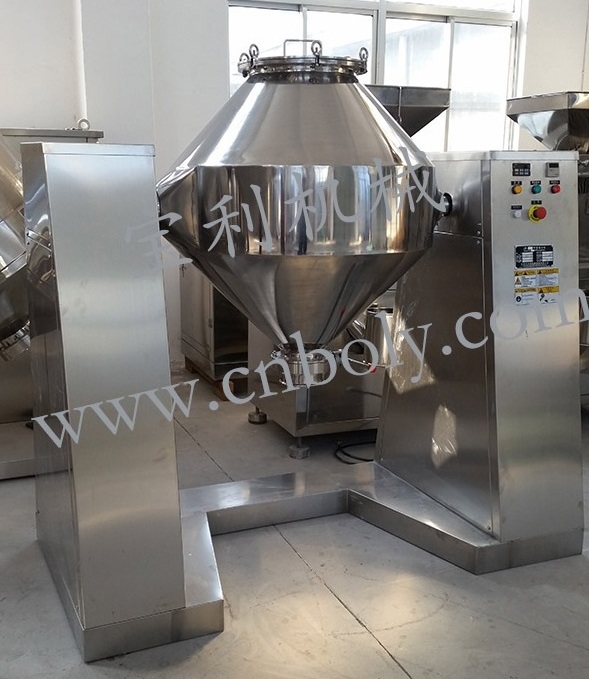 Stainless Steel Food Powder Double Cone W type Rotary Drum Mixer