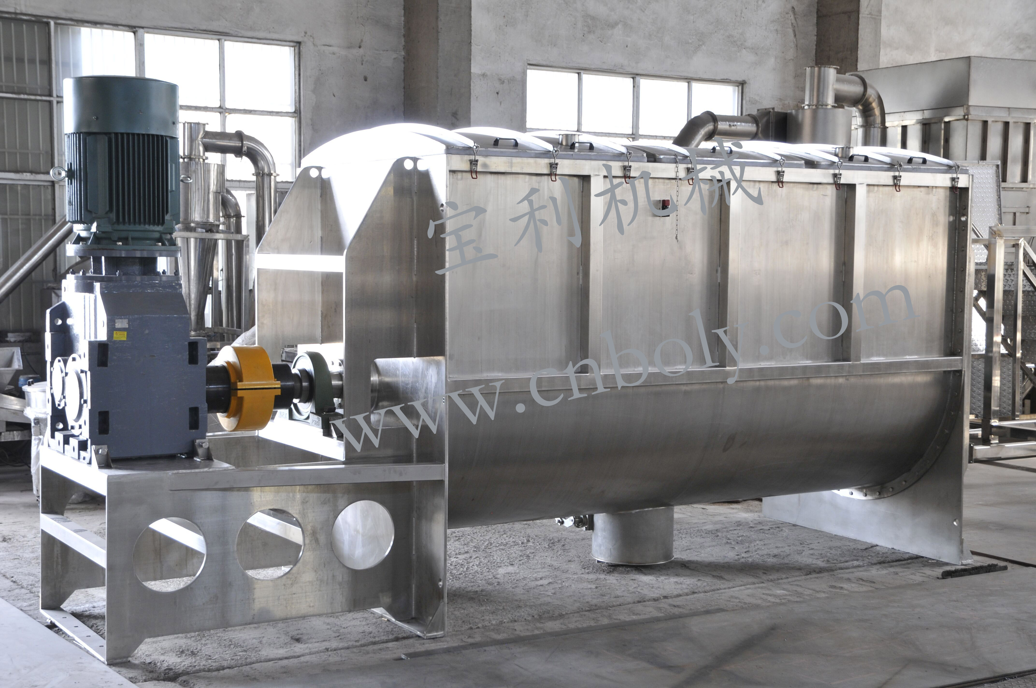 Industrial horizontal spice powder ribbon mixer