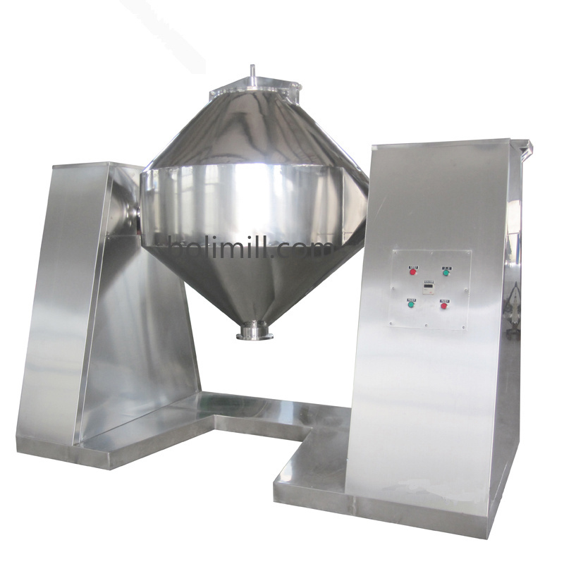 Stainless Steel Food Powder Double Cone W type Rotary Drum Mixer