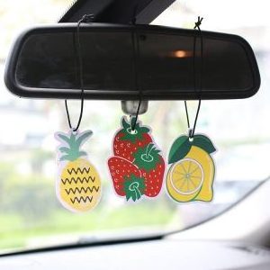 Baolin OEM Scented Cotton Custom Paper Car Air Freshener With Elastic Cord