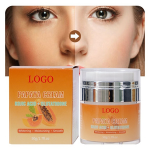 Custom Organic Vegan Private Label Skincare Dark Spot Removal Kojic Acid Glutathione Anti-aging Whitening Papaya Face Cream