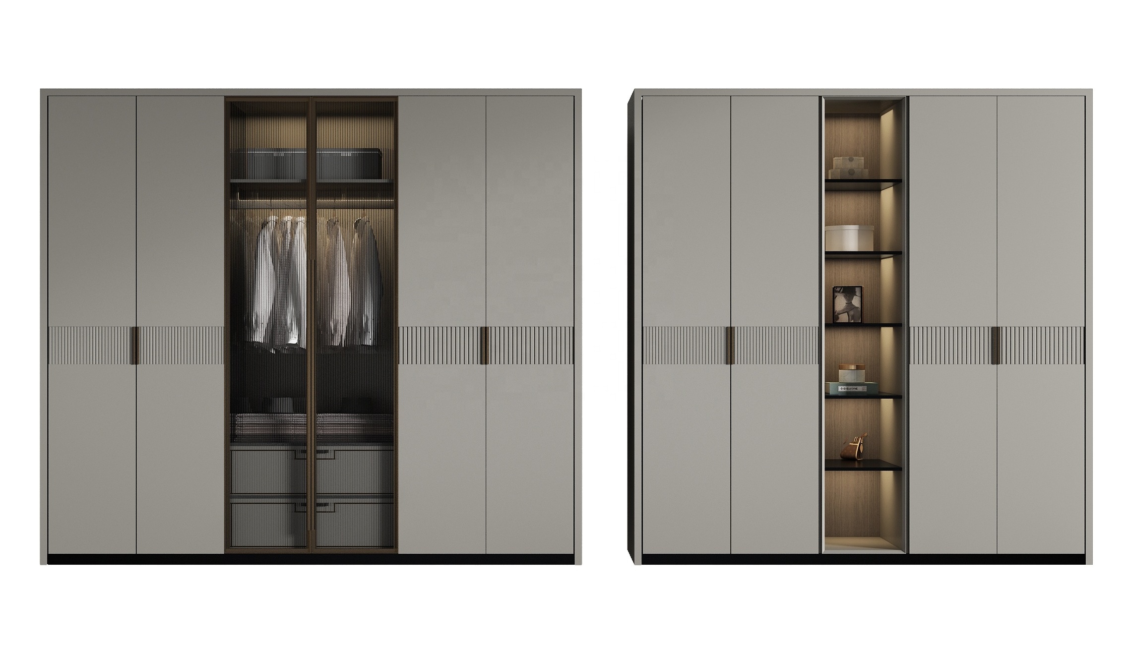 Hot selling fashion wardrobe Bedroom Modern wardrobe cabinet 3 door push-pull bedroom wardrobe