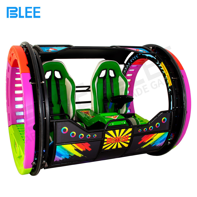 Amusement Park Fun 360 Degree Rotation Happy Rolling Car With Led Light Ride Swing 360 Rolling Car Simulator For Adult