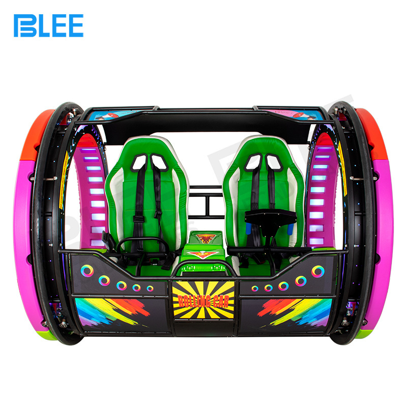 Amusement Park Fun 360 Degree Rotation Happy Rolling Car With Led Light Ride Swing 360 Rolling Car Simulator For Adult