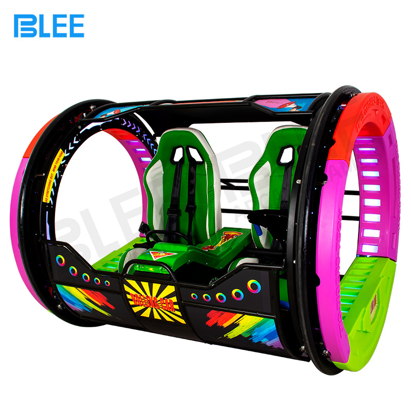 Amusement Park Fun 360 Degree Rotation Happy Rolling Car With Led Light Ride Swing 360 Rolling Car Simulator For Adult