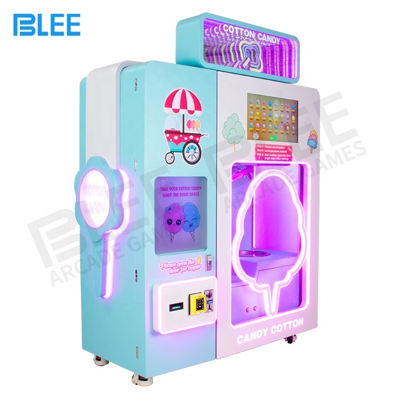 High Quality Unmanned Operation Automatic Flower Modern Vending Making Candy Floss Machine