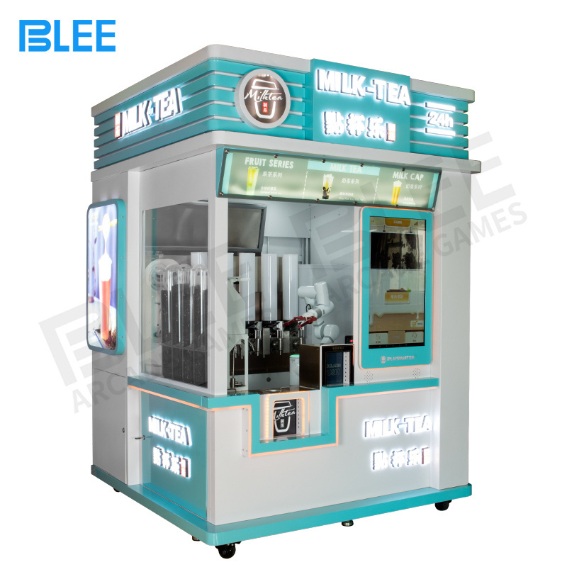 24 Hour Robotics Arm Smart Milk Tea Coffee Vending Machine For Malls Supermarkets School