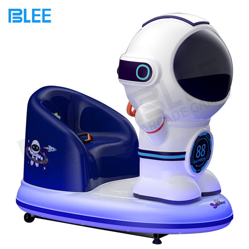 Shopping mall fiberglass spaceman electric kids swing machines Children's Coin Operated Kiddie Ride With Music