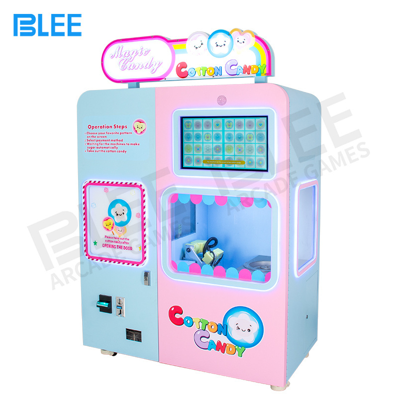 Smart App Coin Control Custom Design Full Automatic commercial cotton candy vending machine