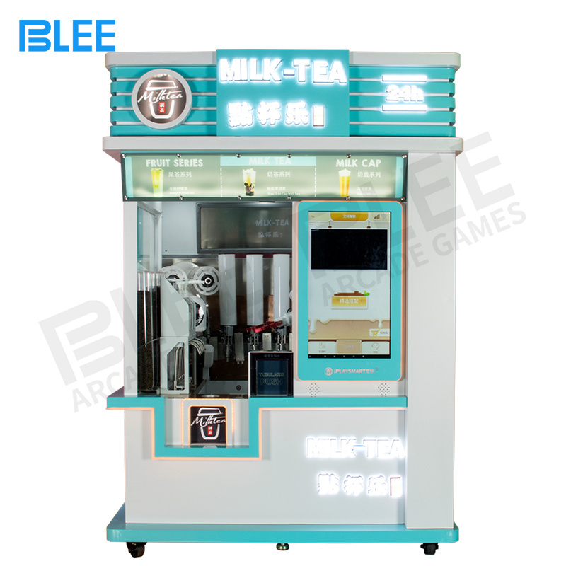 24 Hour Robotics Arm Smart Milk Tea Coffee Vending Machine For Malls Supermarkets School