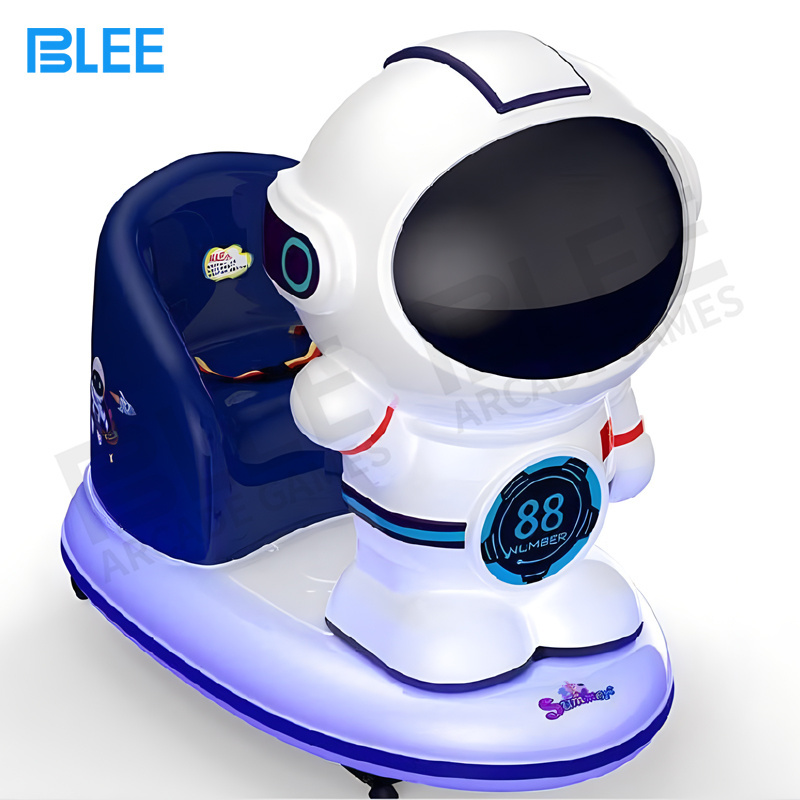 Shopping mall fiberglass spaceman electric kids swing machines Children's Coin Operated Kiddie Ride With Music