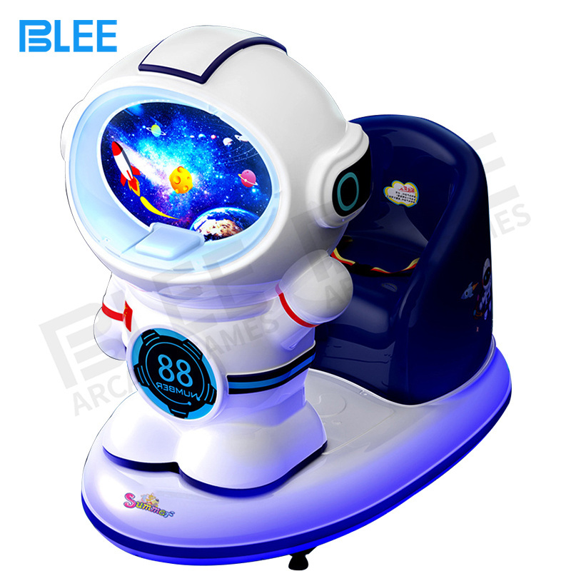 Shopping mall fiberglass spaceman electric kids swing machines Children's Coin Operated Kiddie Ride With Music