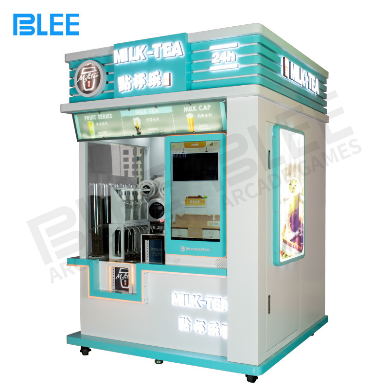 24 Hour Robotics Arm Smart Milk Tea Coffee Vending Machine For Malls Supermarkets School