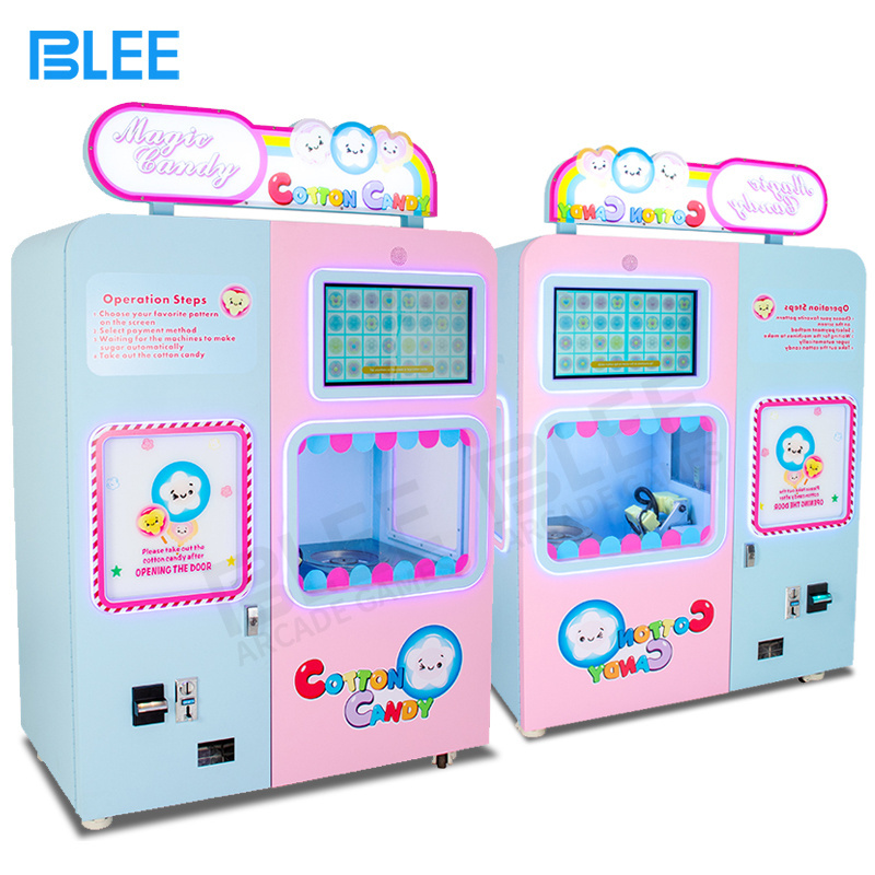 Highly Interactive Nayax Multiple Payment Automatic Low Cost Flower Cotton Candy Floss Vending Machine