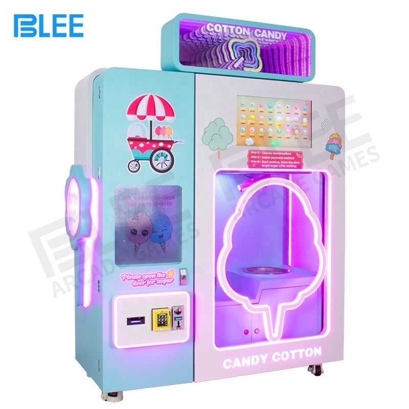 High Quality Unmanned Operation Automatic Flower Modern Vending Making Candy Floss Machine