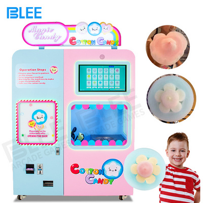 Smart App Coin Control Custom Design Full Automatic commercial cotton candy vending machine