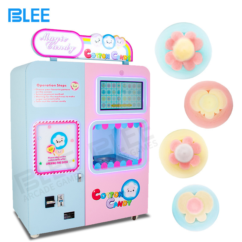 Wholesale Professional Fully Automatic Cotton Candy Machine Multi Flavors Flower Cotton Candy Machine Vending For Sale